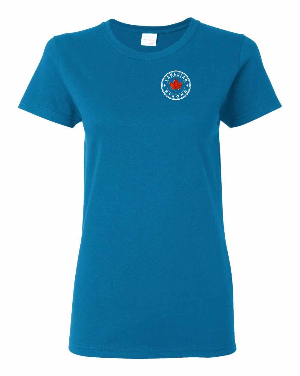 Canadian Strong Leaf Left Chest Women's Tee