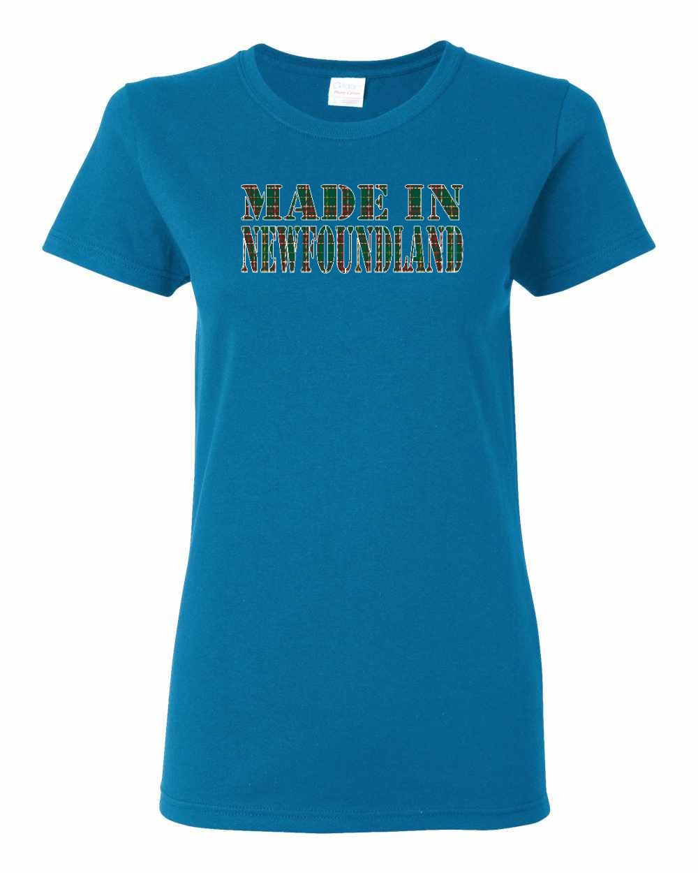 Made In Newfoundland ( Tartan Lettering) Full Women's Tee