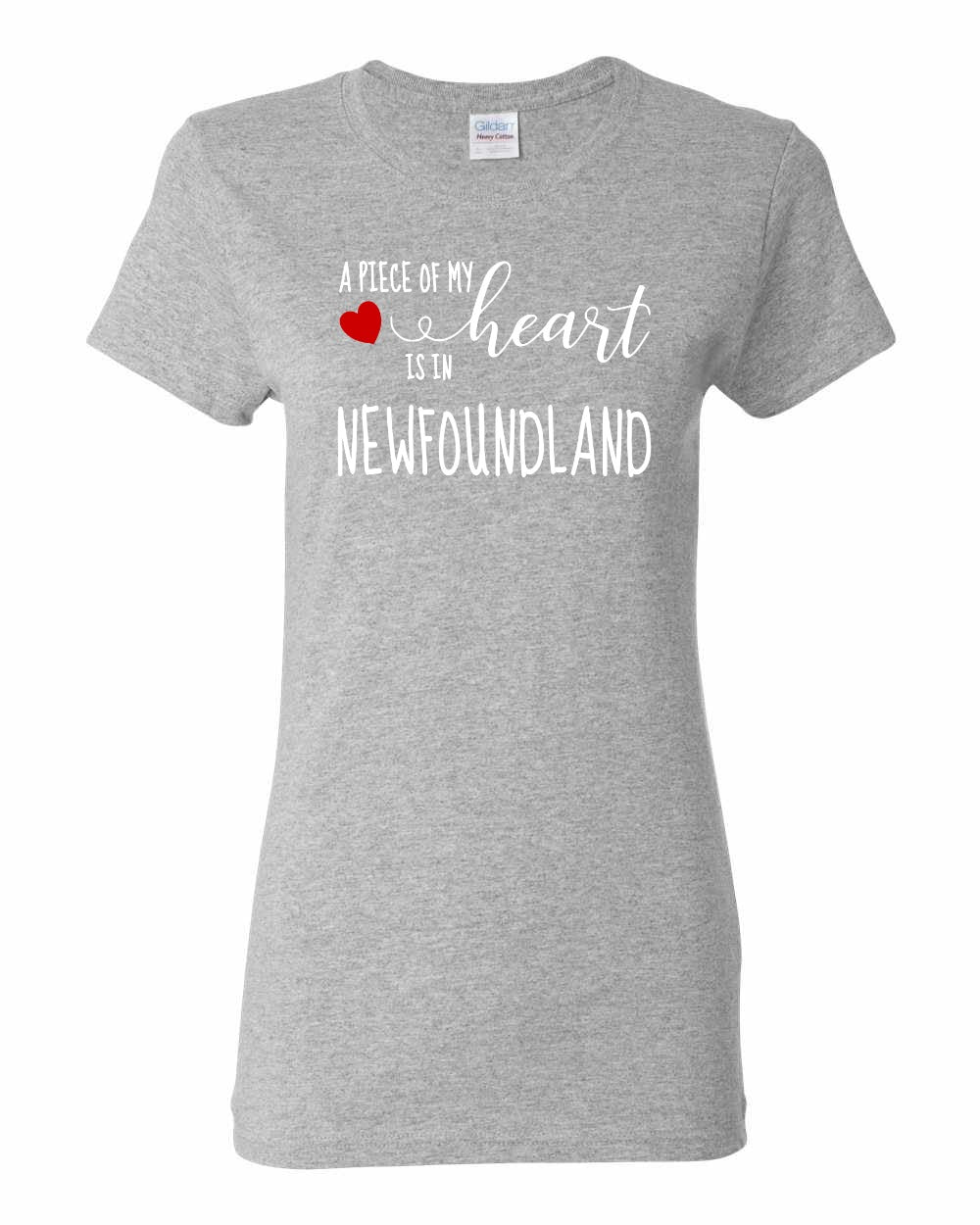A piece of My heart in Newfoundland (Red Heart) Full Women's Tee