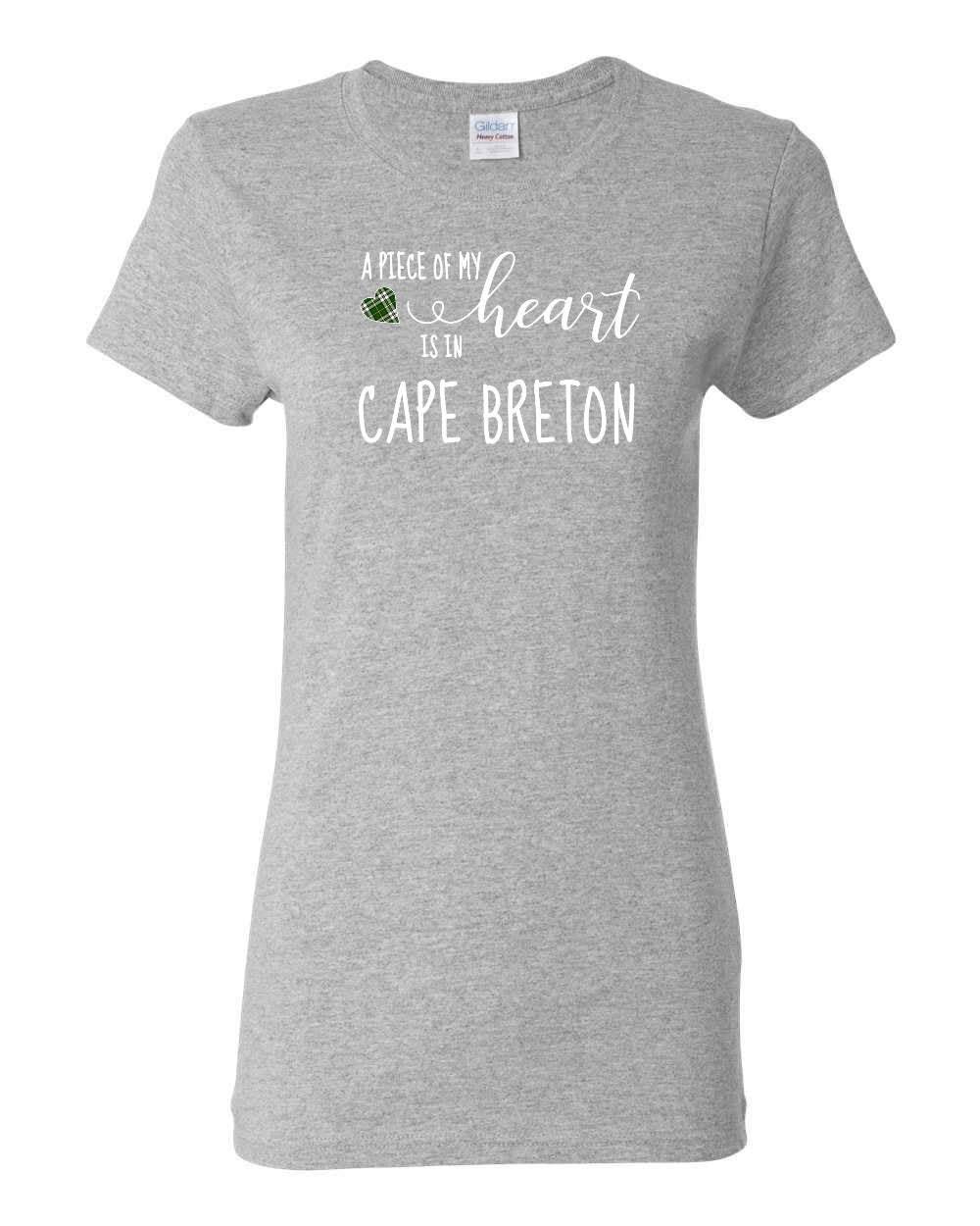 A piece of My heart in Cape Breton (Tartan Heart) Full Women's Tee