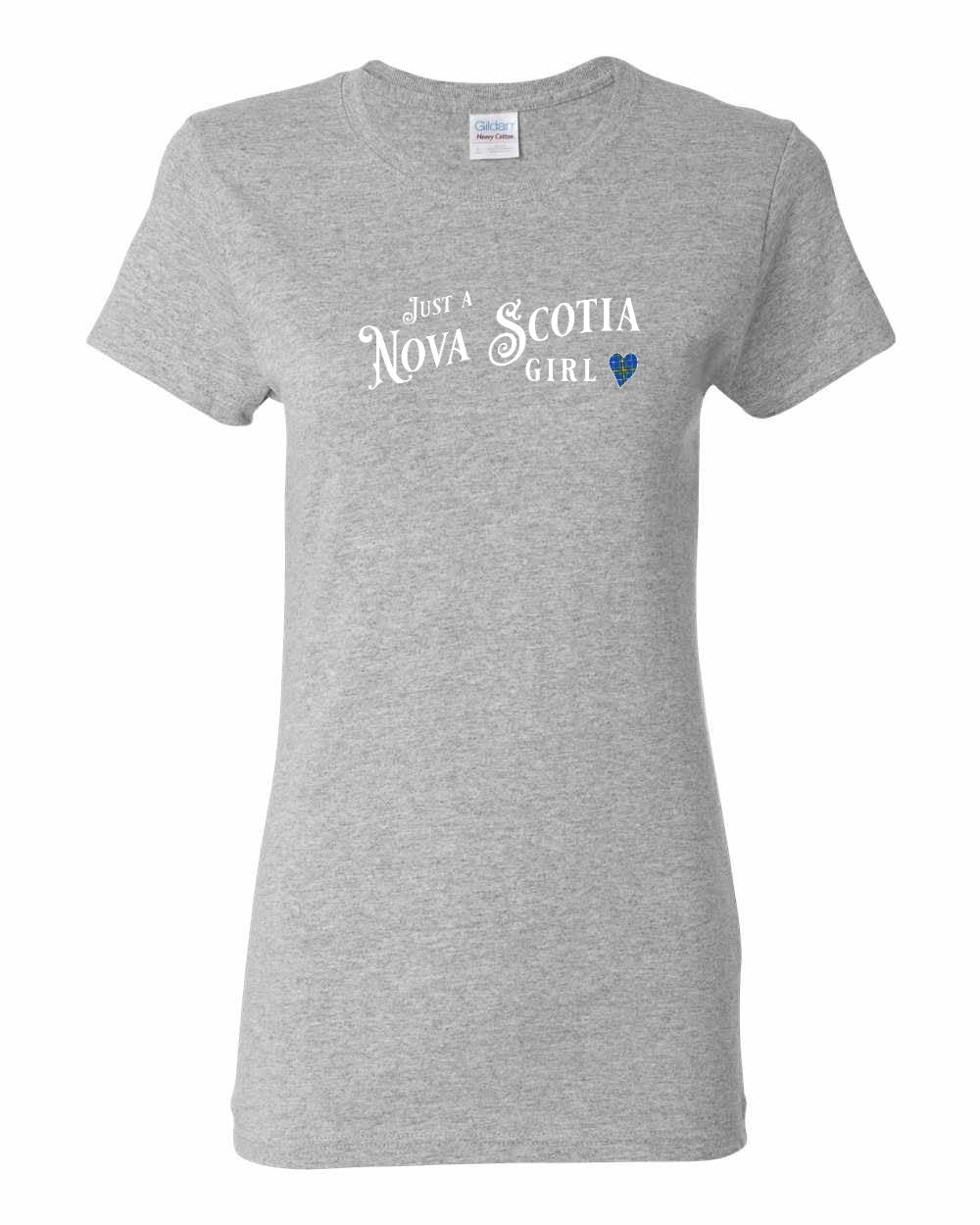 Just a Nova Scotia Girl Tartan Full womens-tee