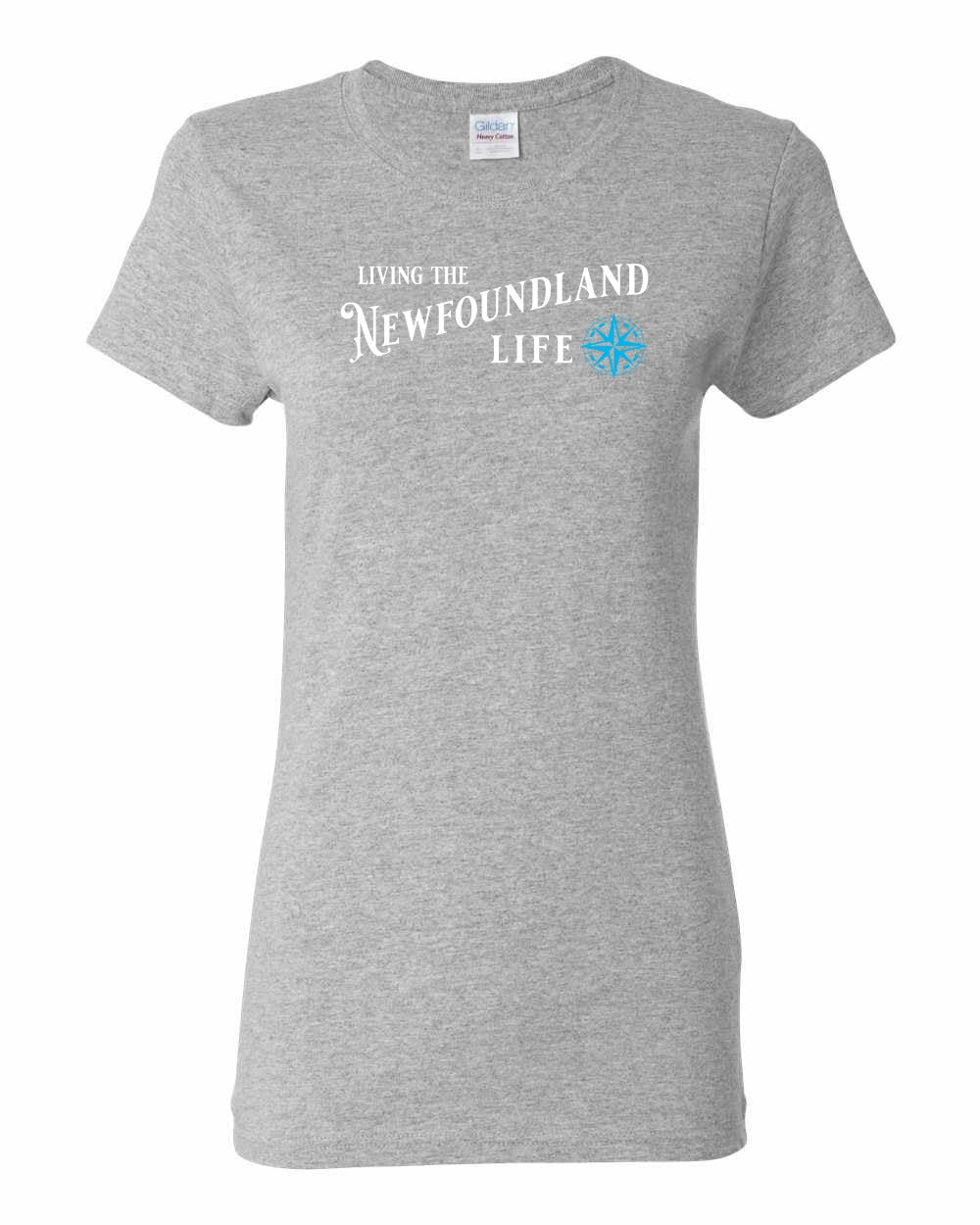 Living the Newfoundland Life blue Full Women's Tee