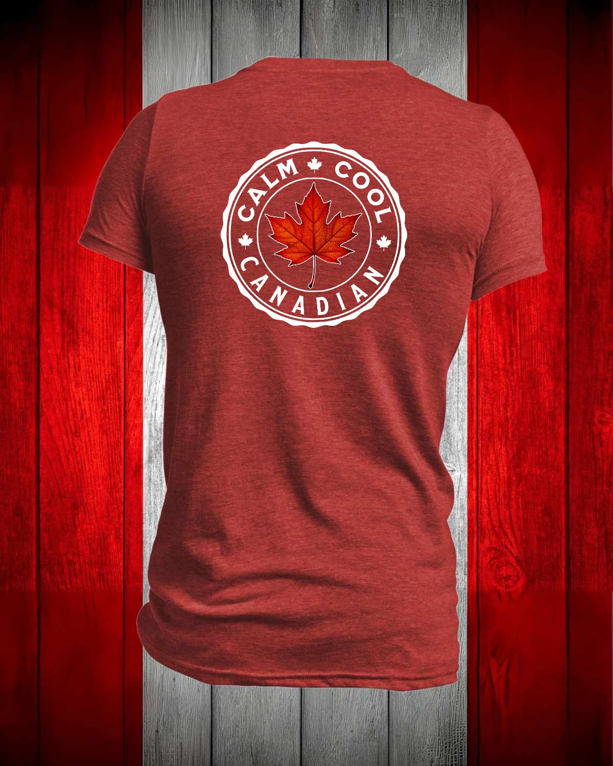Calm Cool Canadian Leaf Left Chest and Back Men's Stanfield's Tee