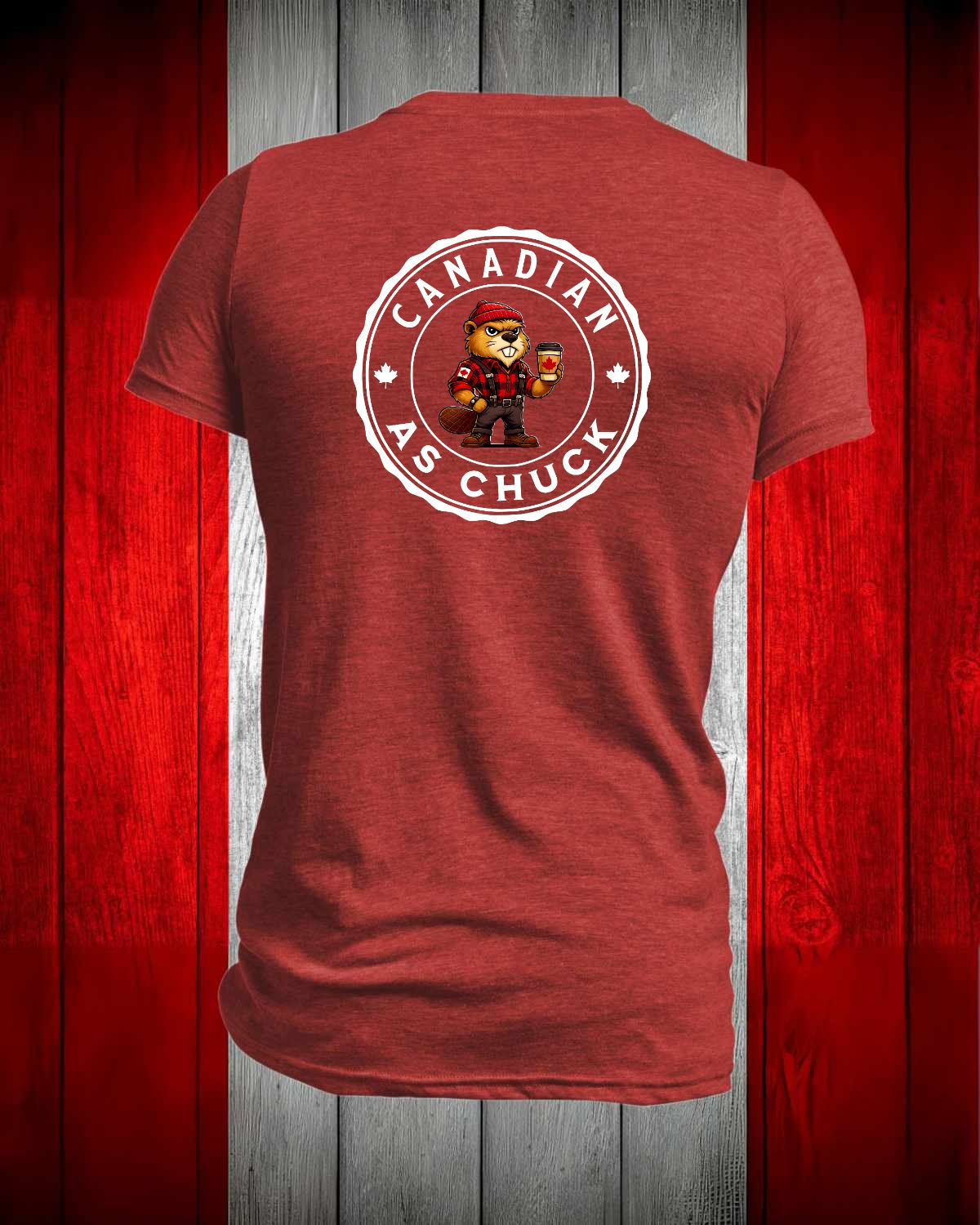 Canadian as Chuck Left Chest and Back Men's Stanfield's Tee