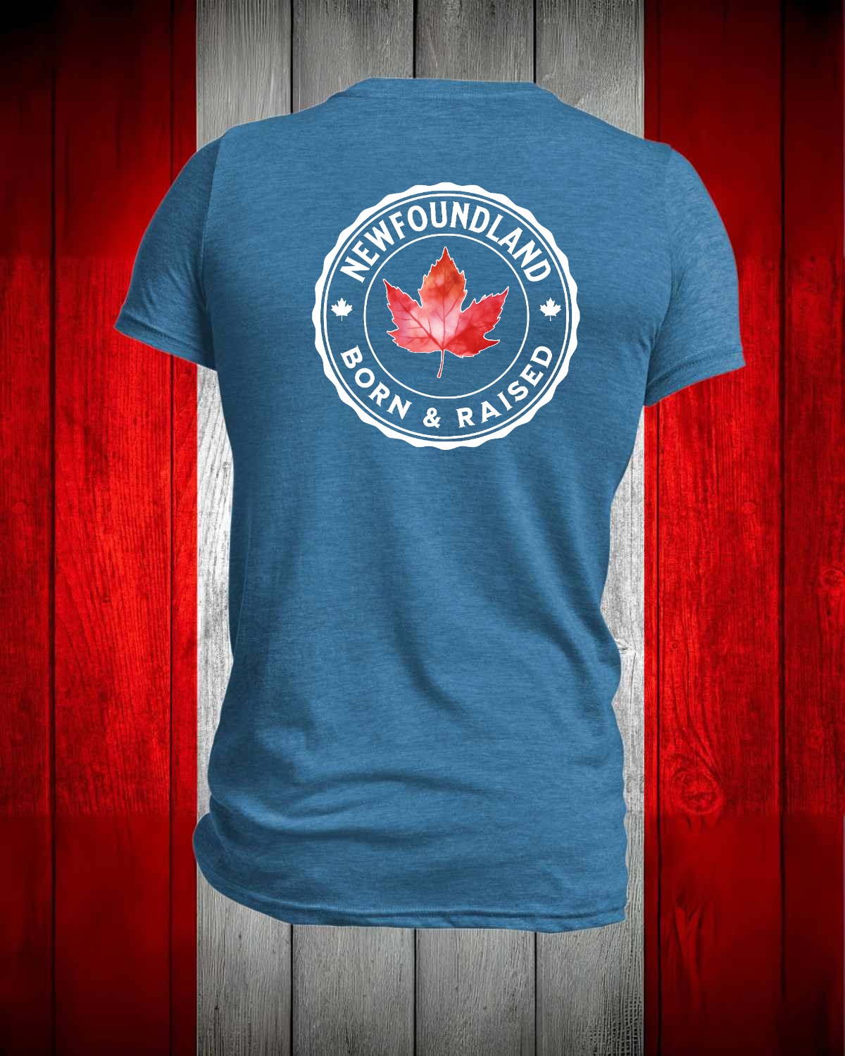 Newfoundland Born and Raised left chest and back Men's Stanfield's Tee