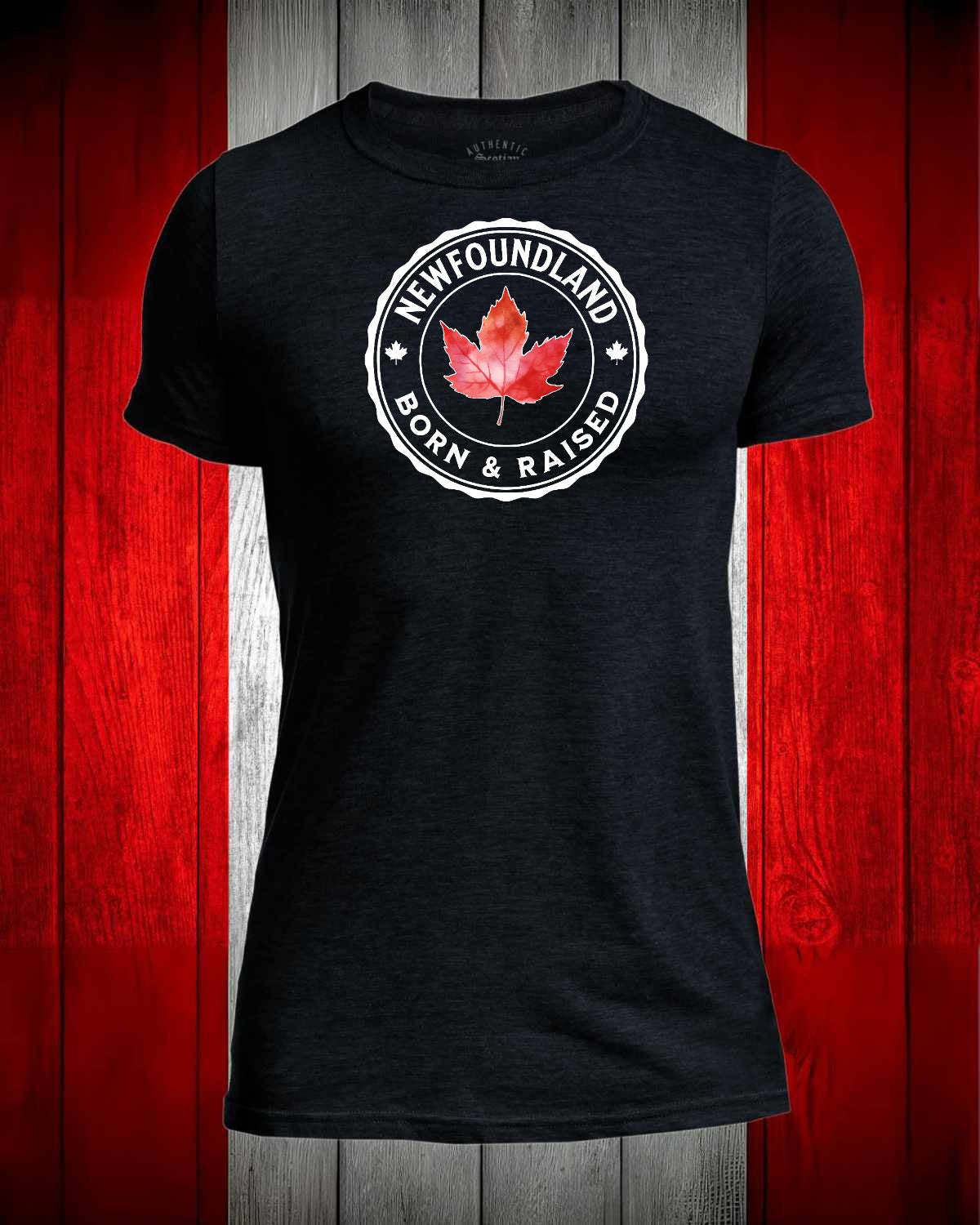 Newfoundland Born and Raised Full Front Men's Stanfield's Tee