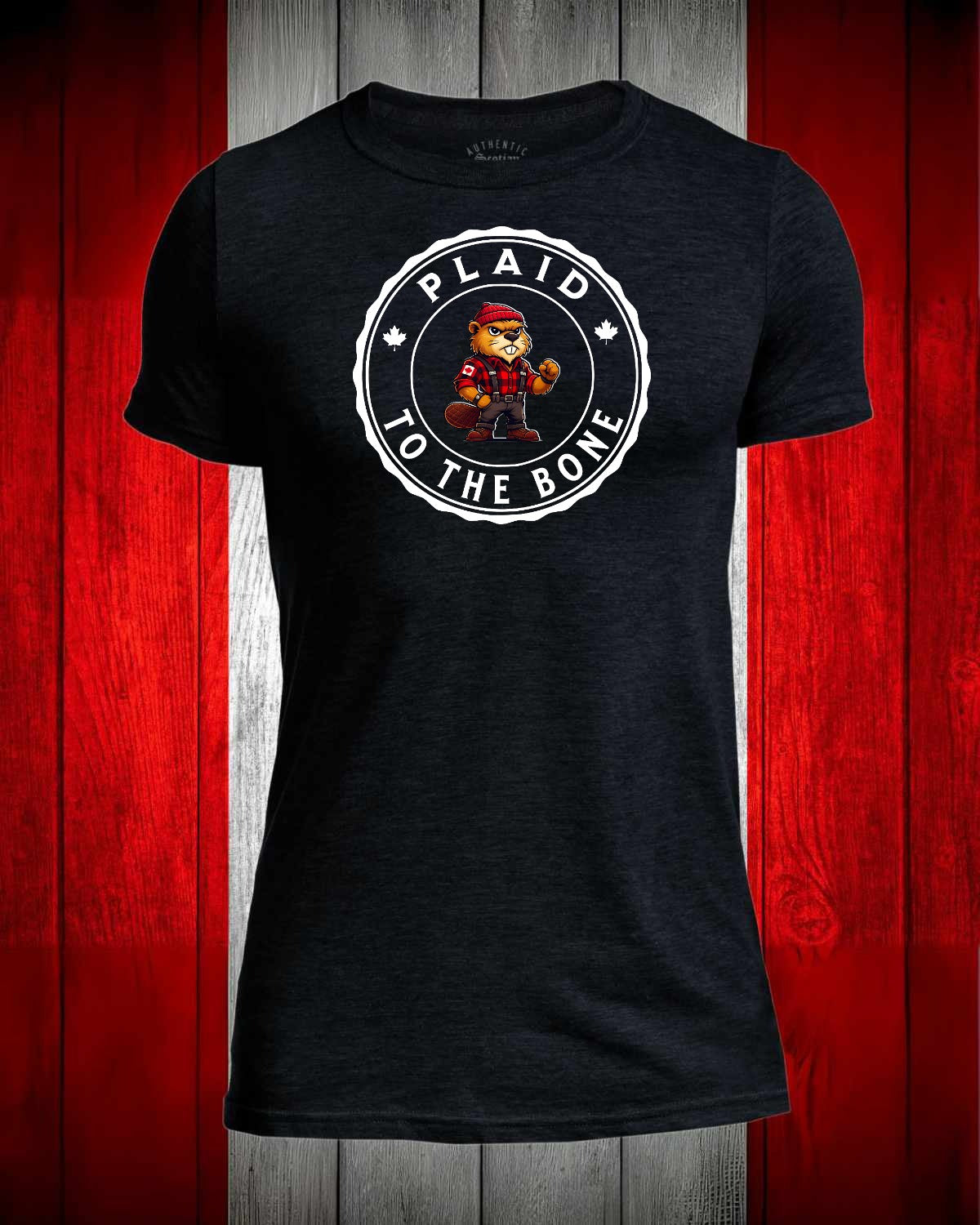 Plaid To The Bone Full Front Men's Stanfield's Tee