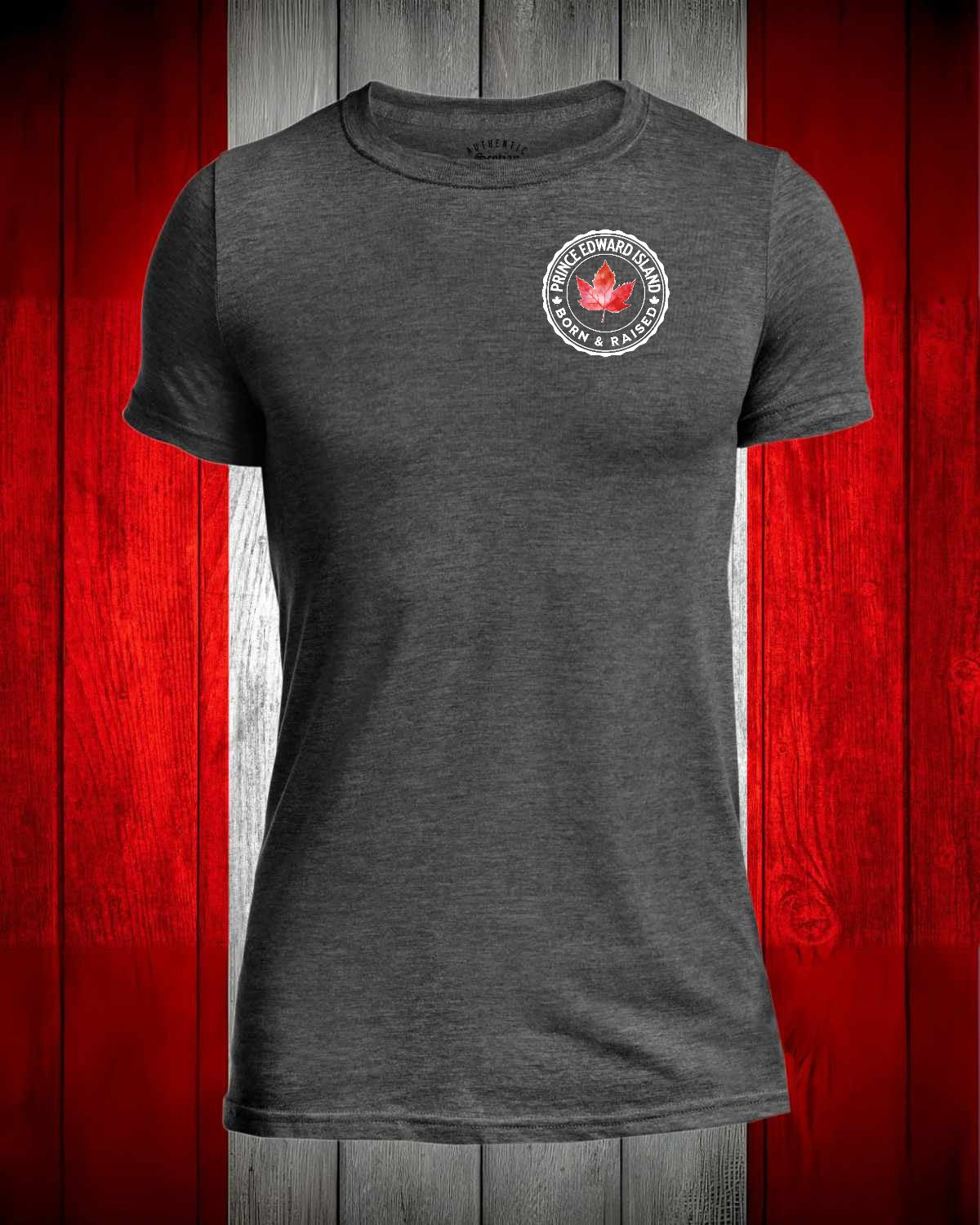 Prince Edward Island Born and Raised left chest Men's Stanfield's Tee