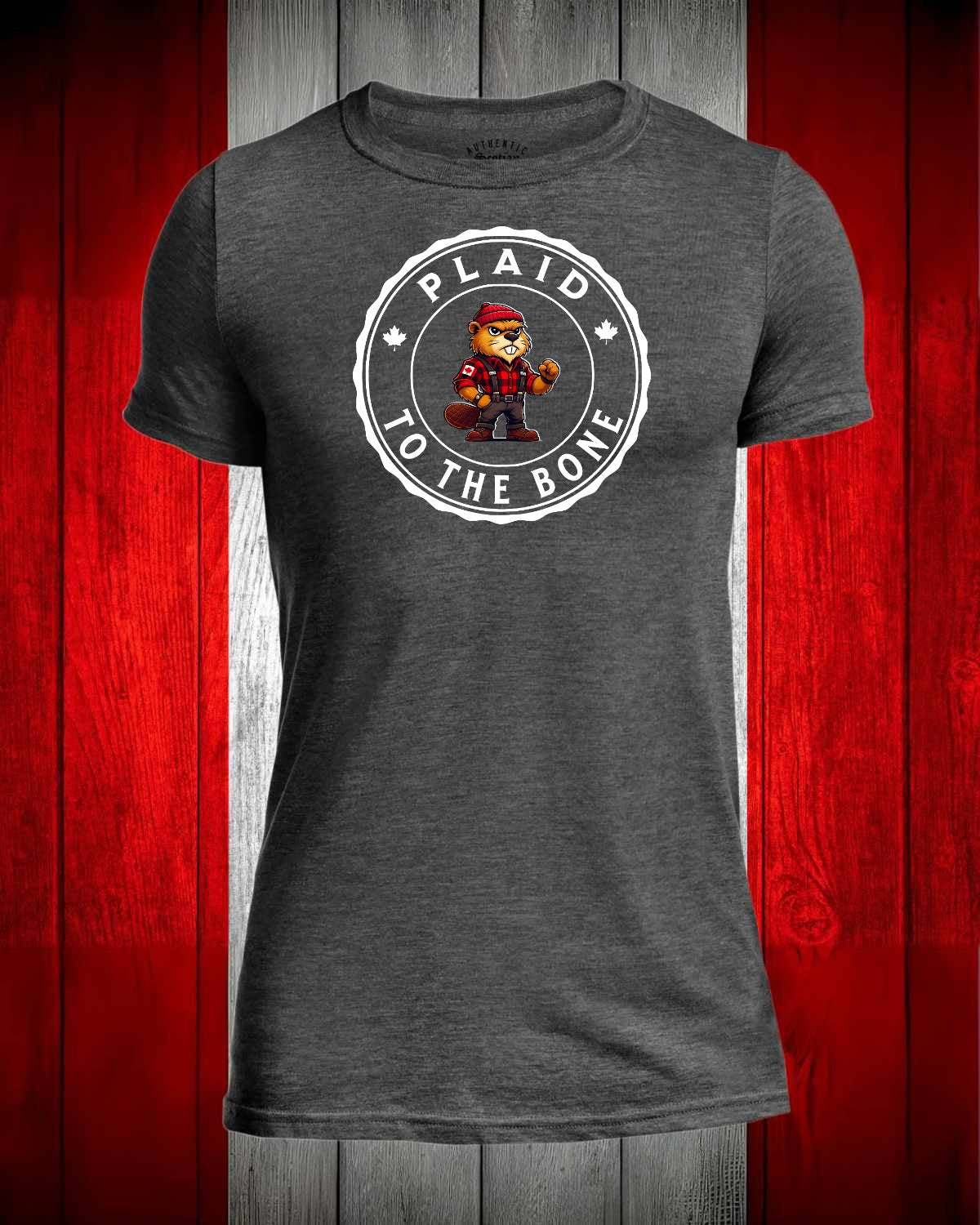 Plaid To The Bone Full Front Men's Stanfield's Tee