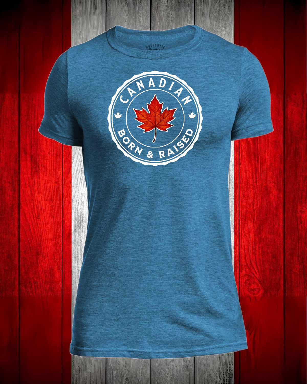 Canadian Born And Raised Full Front Men's Stanfield's Tee