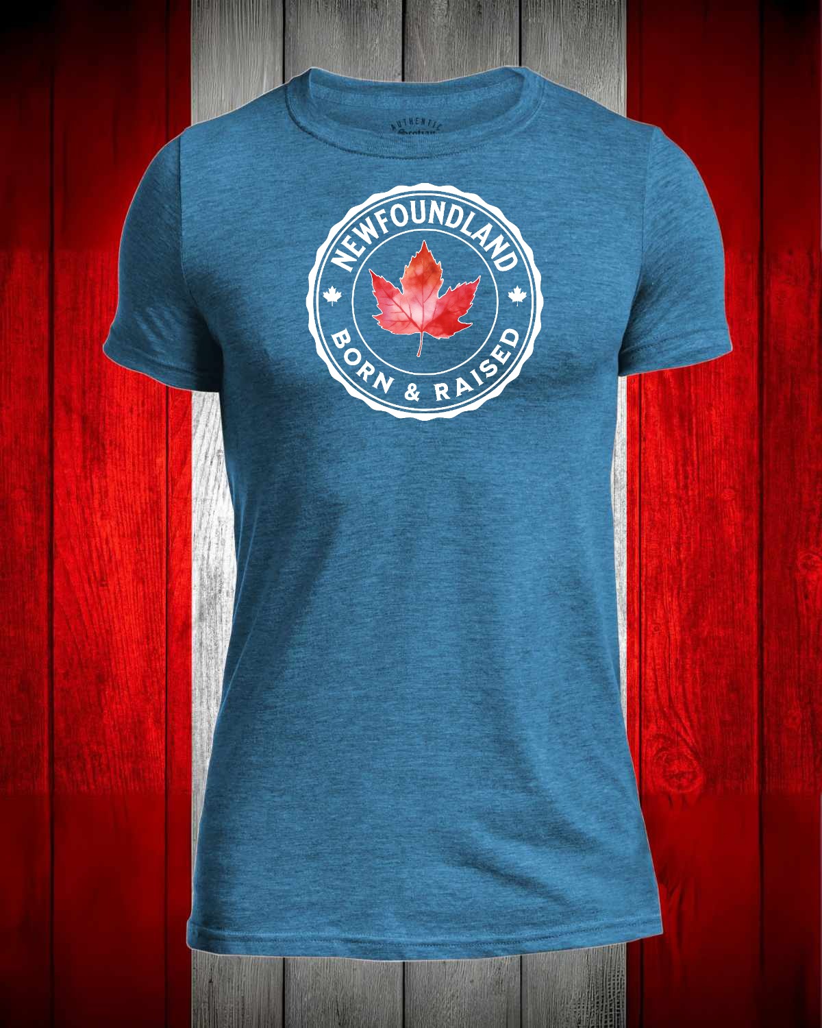 Newfoundland Born and Raised Full Front Men's Stanfield's Tee