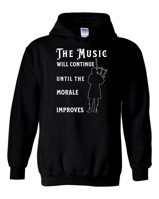 Maritime Swag Bagpipe  Music will Continue Hoodie