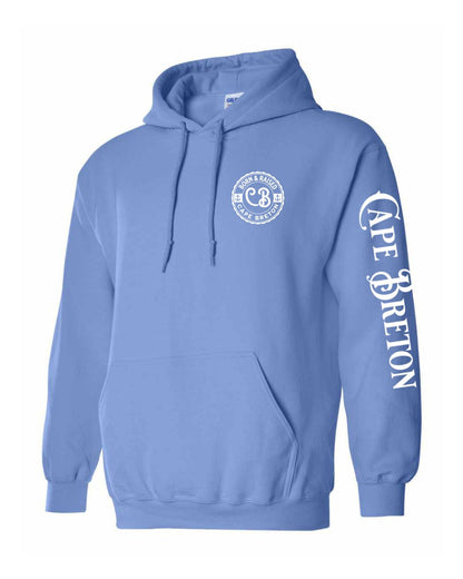 Born and Raised Cape Breton Left chest and Sleeve Pullover Hoodie