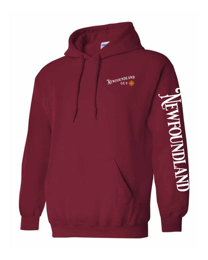 Newfoundland Guy Yellow Compass Left Chest and Sleeve Pullover Hoodie