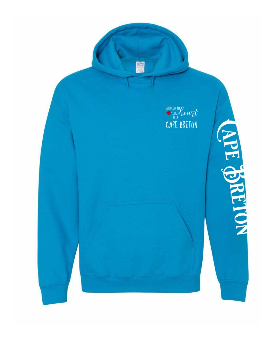 A piece of my Heart CB Red Heart Left chest and Sleeve Pullover Hoodie - Unisex