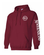 Born and Raised NFLD Left Chest and Sleeve Pullover Hoodie - Unisex