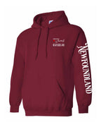 A piece of my Heart NFLD Left Chest (Red Heart) and Sleeve Pullover Hoodie - Unisex