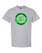Gadget Girls 30th Retreat Men's Tee Green Logo