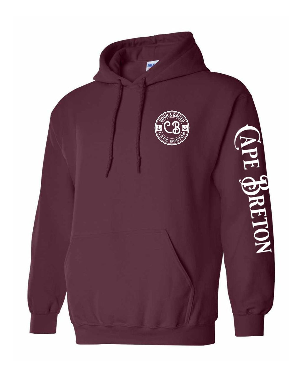 Born and Raised CB Left chest and Sleeve Pullover Hoodie - Unisex