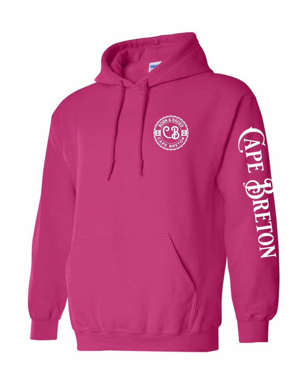 Born and Raised CB Left chest and Sleeve Pullover Hoodie - Unisex