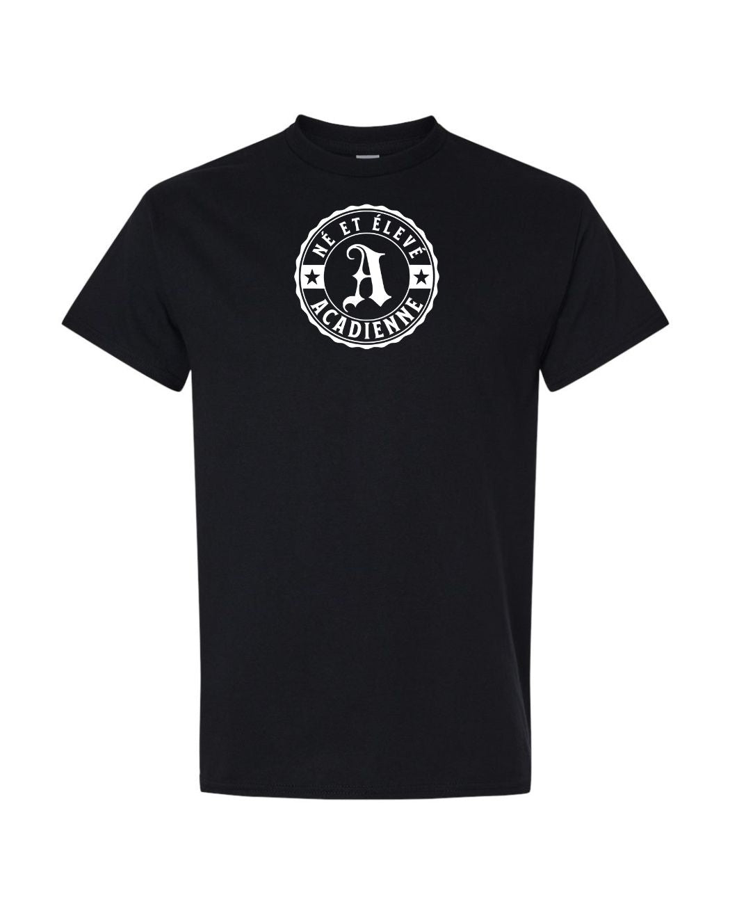 Ne Et Eleve Acadienne Full Front French Version Women's Tee