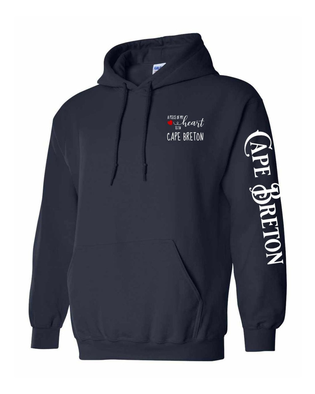 A piece of my Heart CB Red Heart Left chest and Sleeve Pullover Hoodie - Unisex