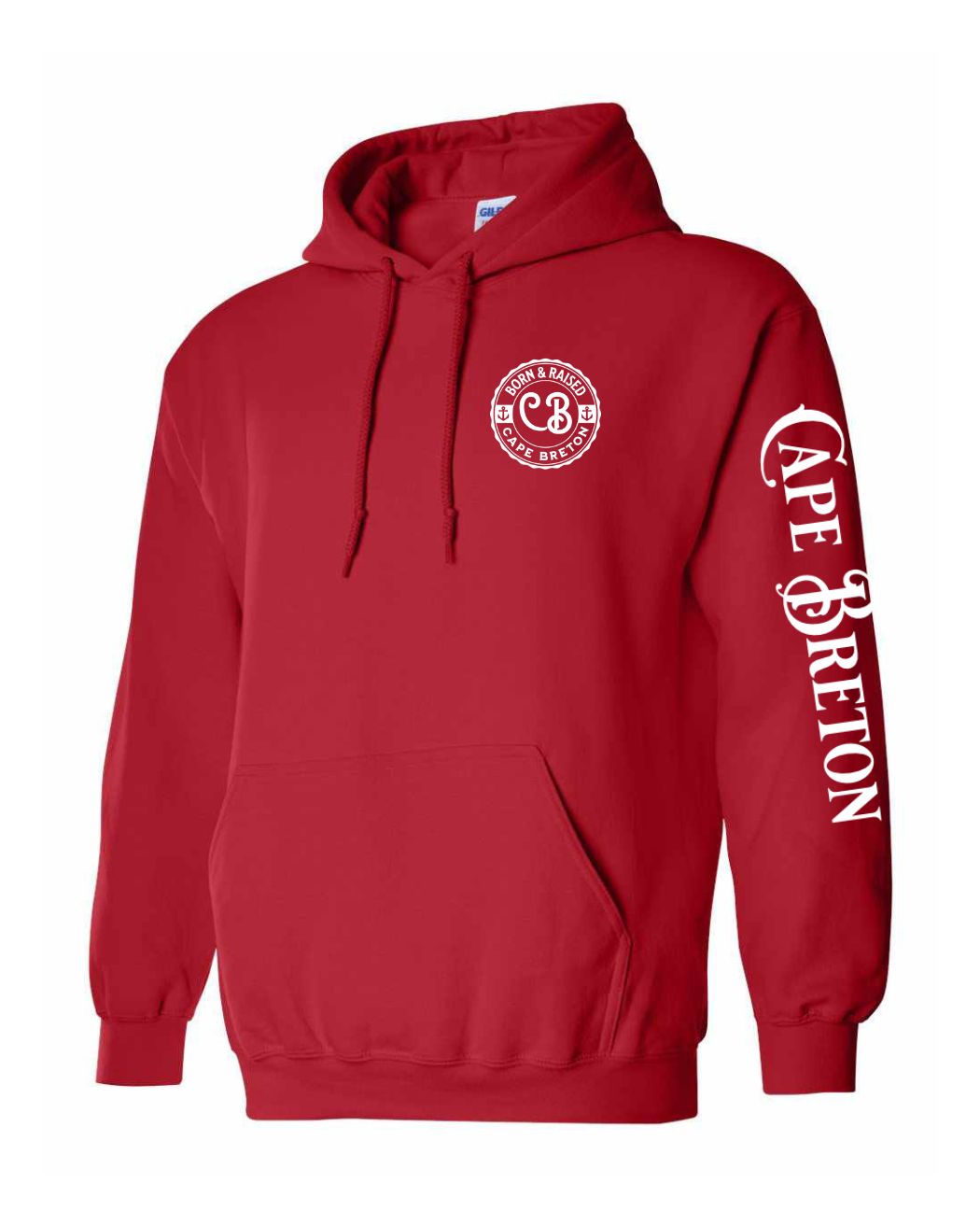 Born and Raised CB Left chest and Sleeve Pullover Hoodie - Unisex