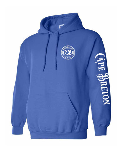 Born and Raised Cape Breton Left chest and Sleeve Pullover Hoodie