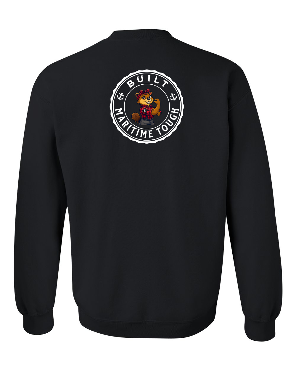 Built Maritime Tough Rosie Left Chest and Back Crewneck Sweatshirt - Unisex