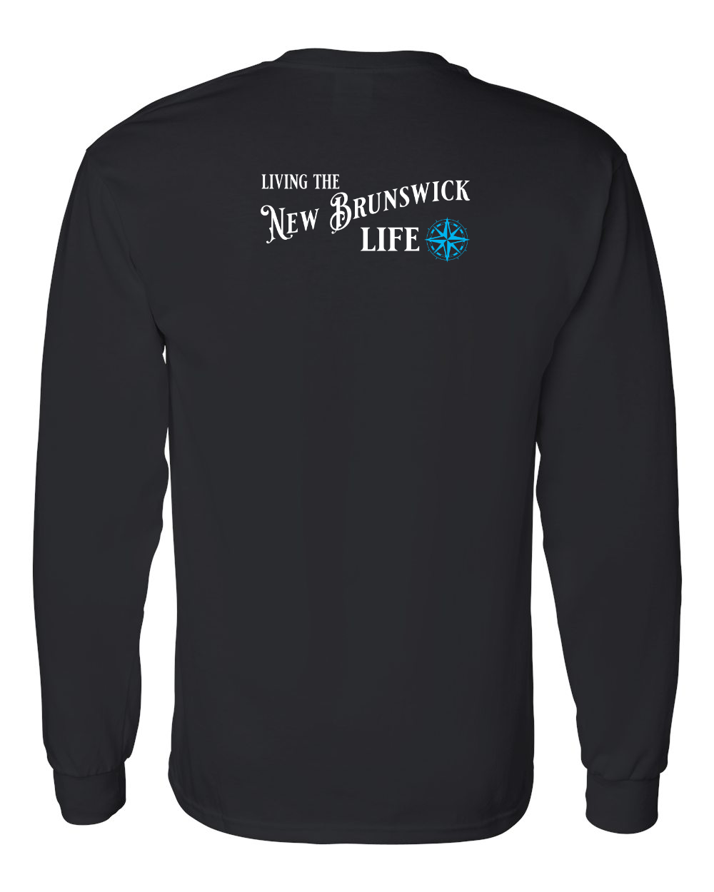 Living the NB Life blue Left Chest and Back Long Sleeve Tee - Unisex