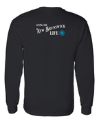 Living the NB Life blue Left Chest and Back Long Sleeve Tee - Unisex