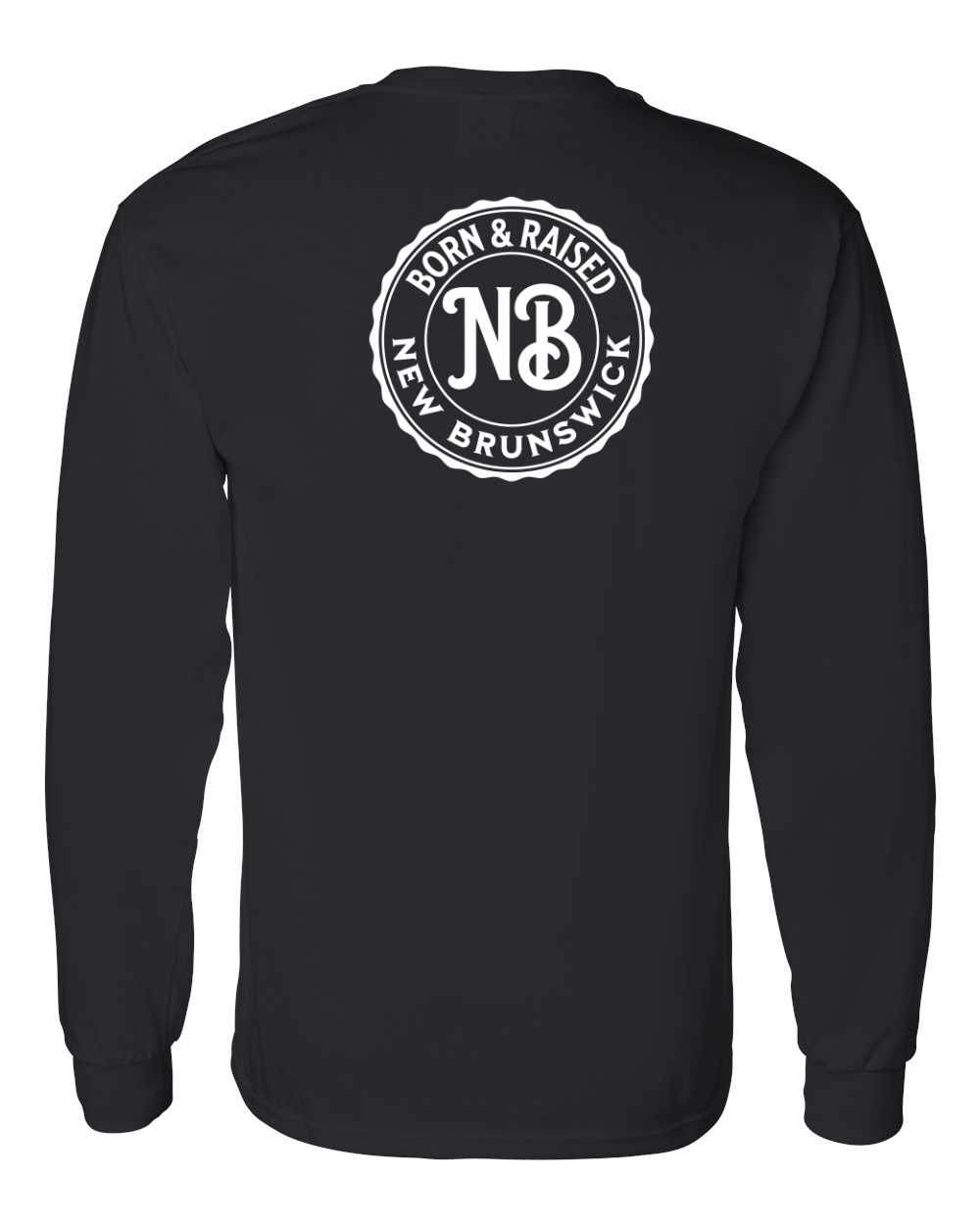 Born & Raised NB Left Chest and Back Long Sleeve Tee - Unisex