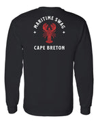 Maritime Swag CB Mandala Red Lobster Left Chest and Back Long Sleeve Tee - Unisex