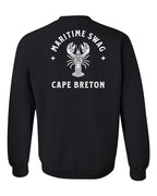 Maritime Swag CB Mandala white Lobster Left Chest and Back Crewneck Sweatshirt - Unisex