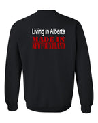 Living Alberta Made in NFLD Left Chest and Back Crewneck Sweatshirt - Unisex