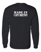 Made In CB White Left Chest and Back Long Sleeve Tee - Unisex