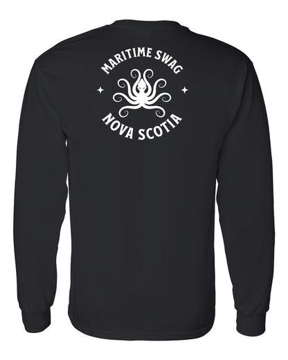 Maritime Swag Nova Scotia Octopus Left Chest and Back Long Sleeve Tee