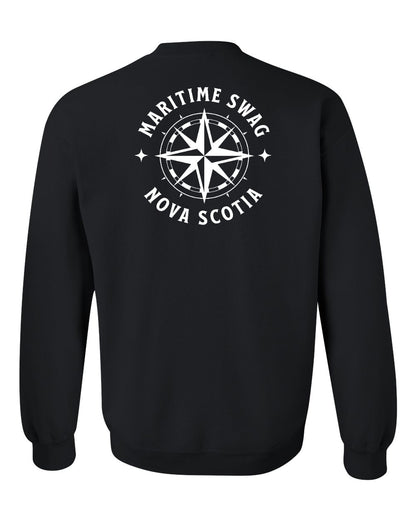 Maritime Swag Nova Scotia Compass Left Chest and Back crew-neck