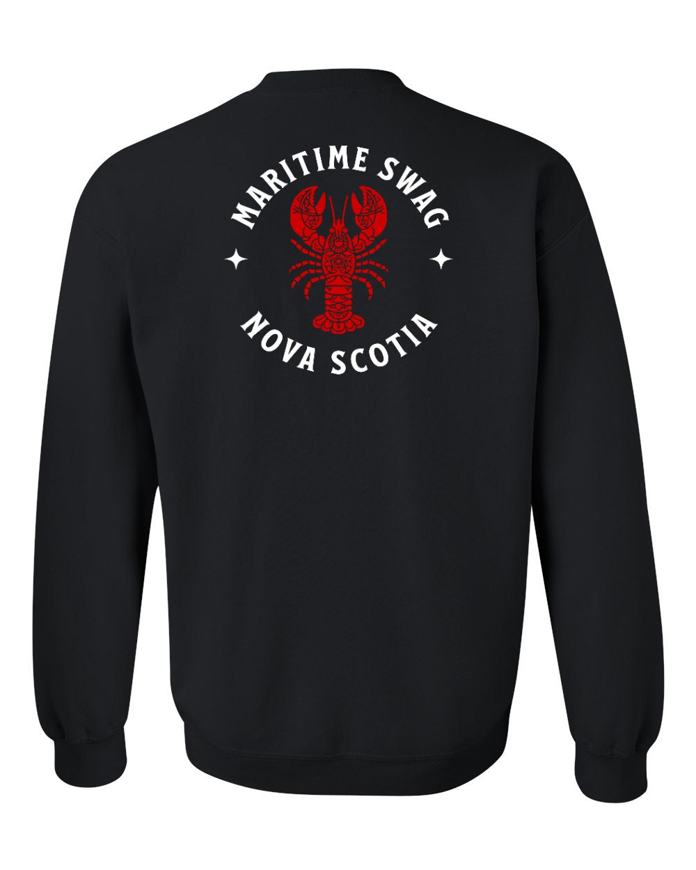 Maritime Swag NS Mandala Red Lobster Left Chest and Back Crewneck Sweatshirt - Unisex