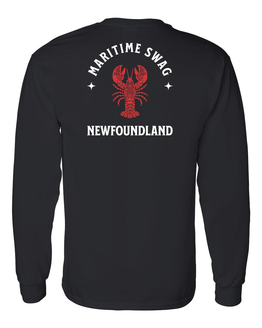 Maritime Swag NFLD Mandala Red Lobster Left Chest and Back Long Sleeve - Unisex