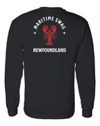 Maritime Swag NFLD Mandala Red Lobster Left Chest and Back Long Sleeve - Unisex
