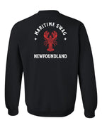Maritime Swag NFLD Mandala Red Lobster Left Chest and Back Crewneck Sweatshirt - Unisex