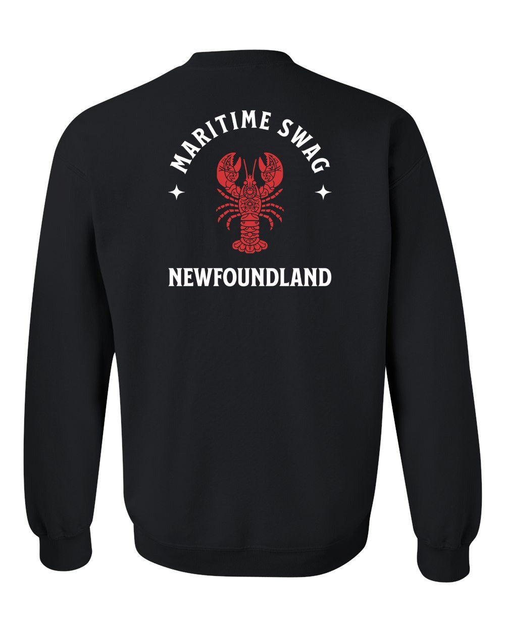 Maritime Swag NFLD Mandala Red Lobster Left Chest and Back Crewneck Sweatshirt - Unisex