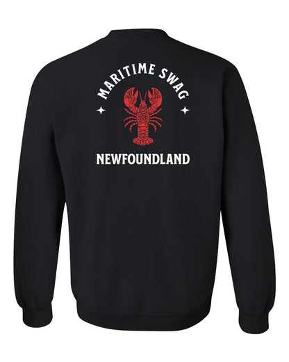 Maritime Swag Newfoundland Mandala Red Lobster Left Chest and Back Crewneck Sweatshirt