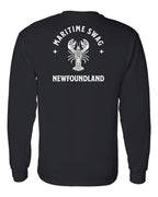 Maritime Swag NFLD Mandala white Lobster Left Chest and Back Long Sleeve - Unisex