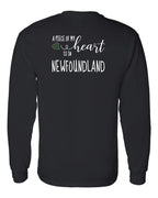 A piece of My heart in NFLD Tartan Heart Left Chest and Back Long Sleeve - Unisex