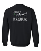 A piece of My heart in NFLD Tartan Heart Left Chest and Back Crewneck Sweatshirt - Unisex