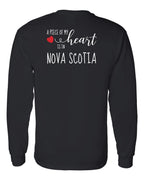 A piece of My heart in NS (Red Heart) Left Chest and Back Long Sleeve Tee - Unisex