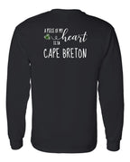 A piece of My heart in CB Tartan Heart Left Chest and Back Long Sleeve Tee - Unisex