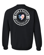 Born and Raised NFLD Heart Flag Left Chest & Back Crewneck Sweatshirt - Unisex